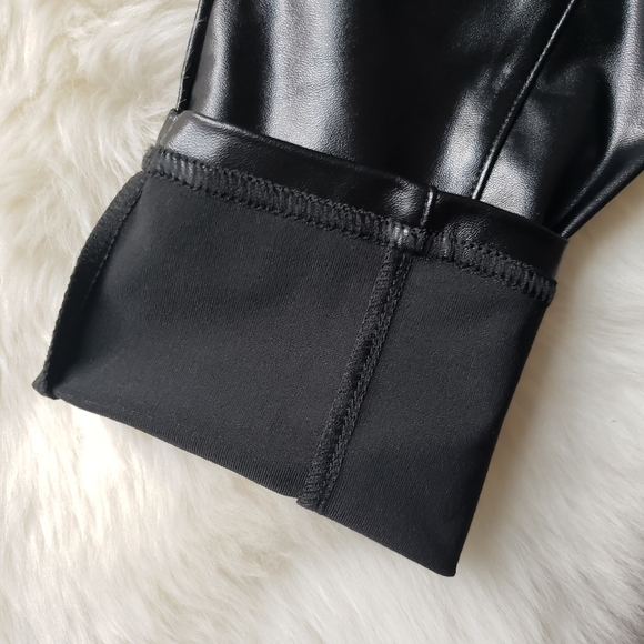 High Waist Slick Faux Leather Leggings - Picture 12 of 15